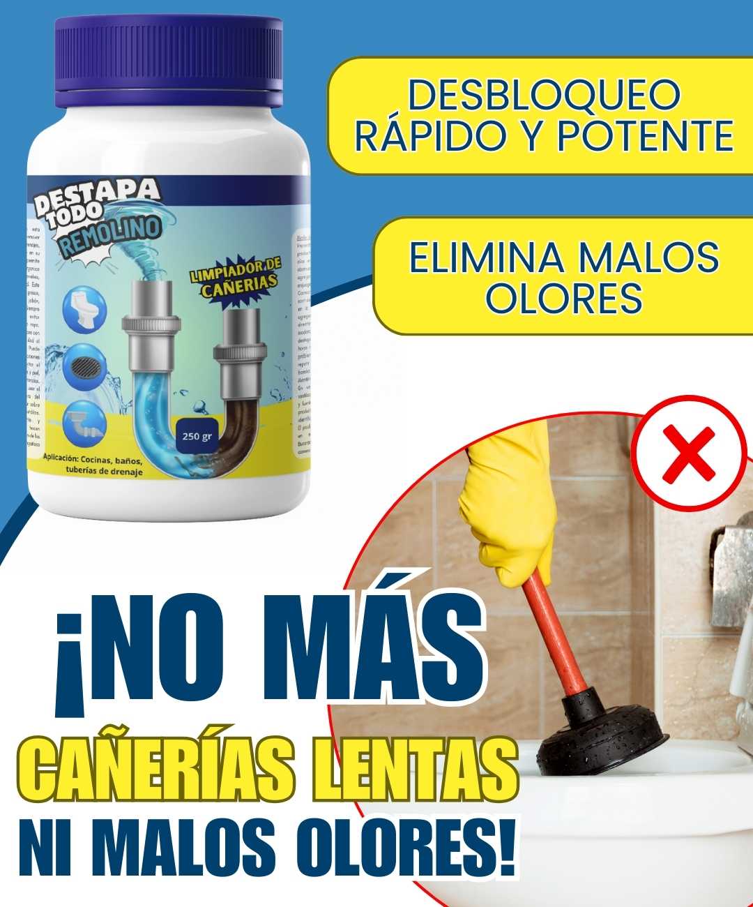 Remolino detapa cañeria TM